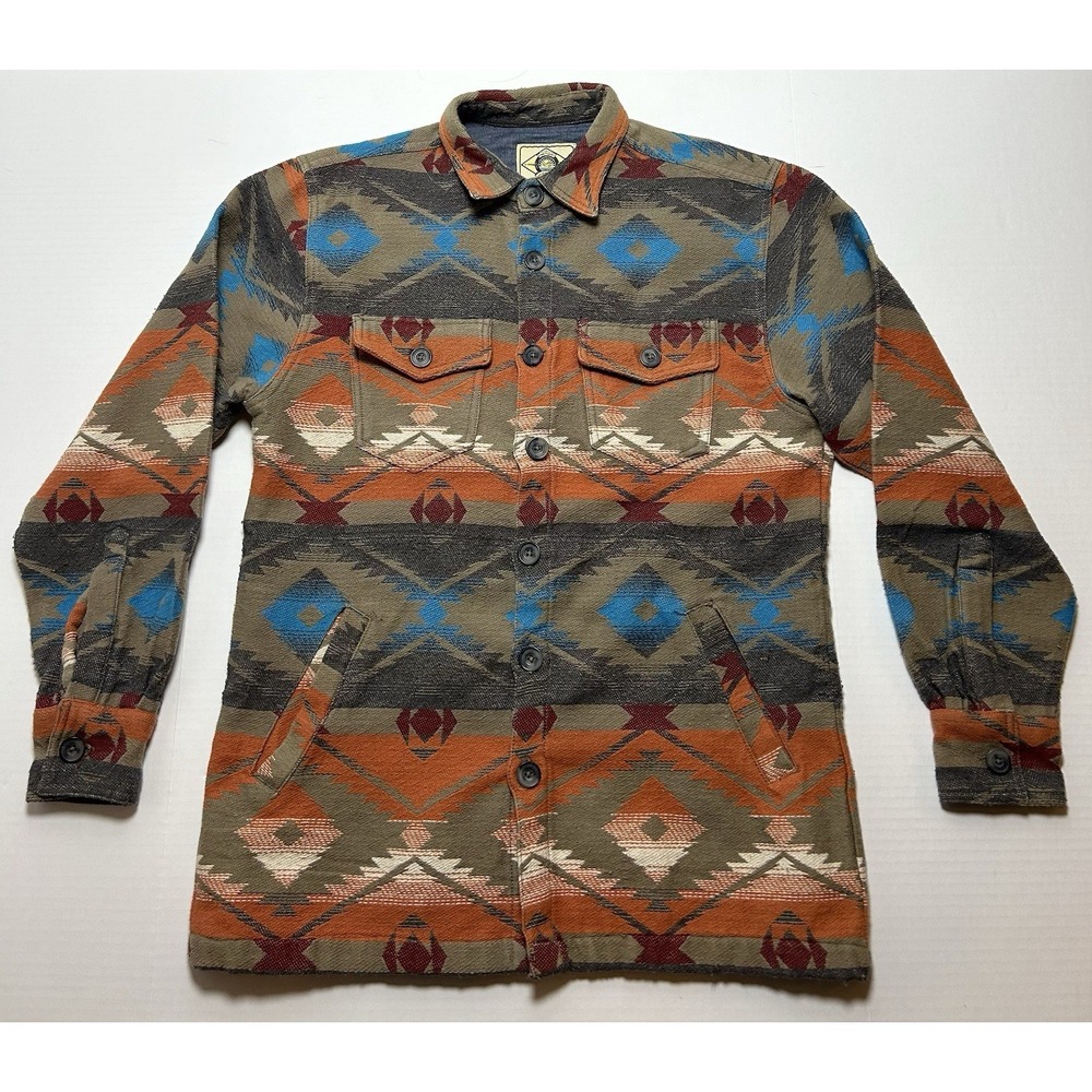 Faherty Shirt Mens Size Medium Aztec Southwestern Flannel Button Up Casual